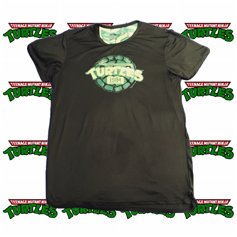 TMNT Men’s Large Black Fitness T Shirt Old Logo